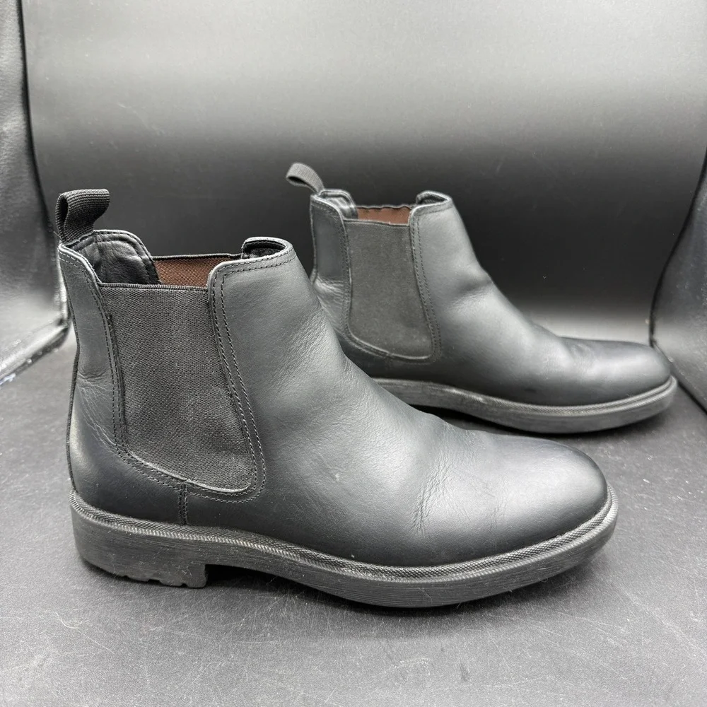 Frye and Co.‎ Leather Chelsea Bowery Boots Ankle Pull On Black Mens Sz 8.5